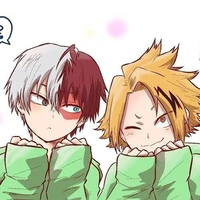 Todoroki y Kaminari