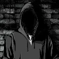black hooded man