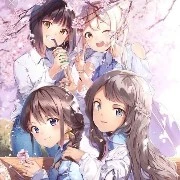 Girls crowd