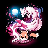 fox under the moonlight