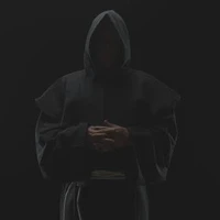 Black hooded man