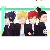 sasuke, gaara, naruto y shikamaru