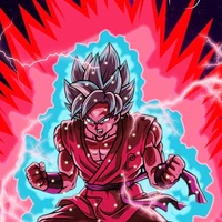 Goku Super Saiyajin Blue com kaioken 20X