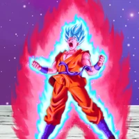Goku Super Saiyajin Blue com kaioken