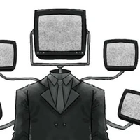 Large tv man